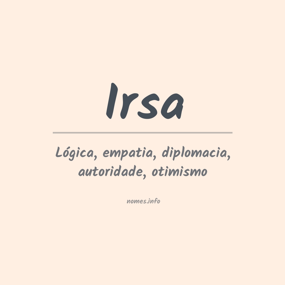 Significado do nome Irsa