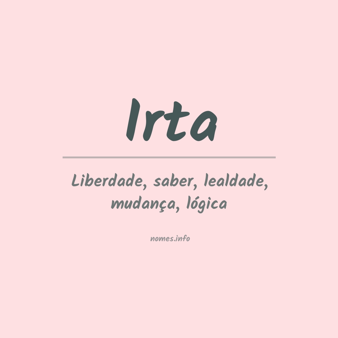 Significado do nome Irta