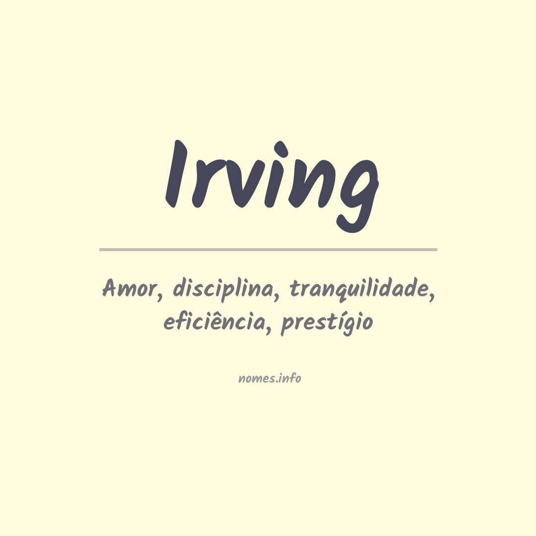 Significado do nome Irving