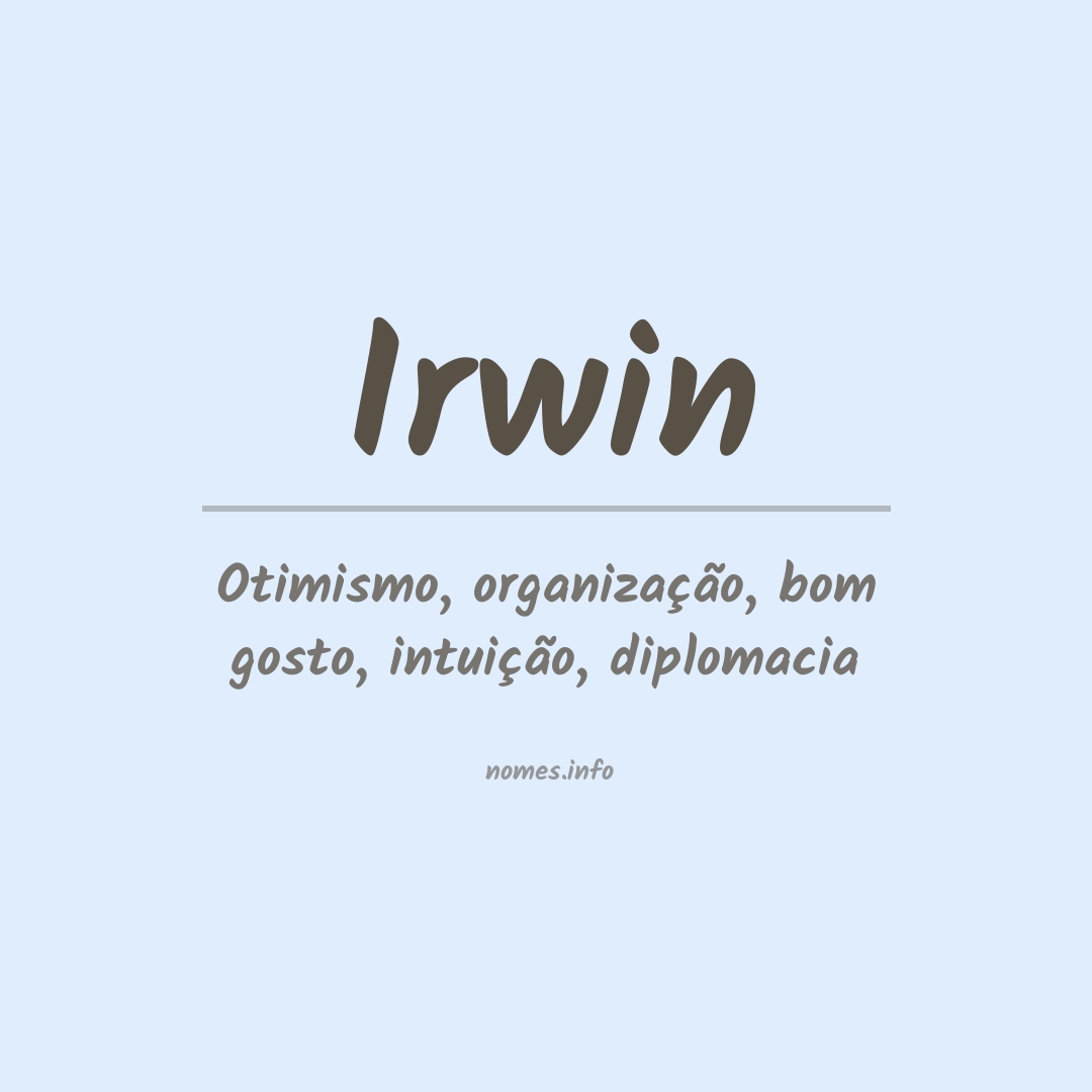 Significado do nome Irwin