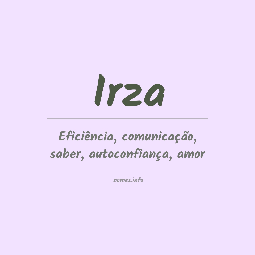 Significado do nome Irza