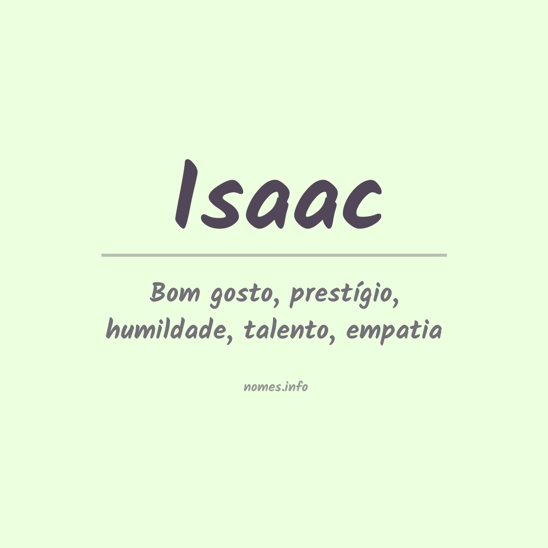 Significado do nome Isaac