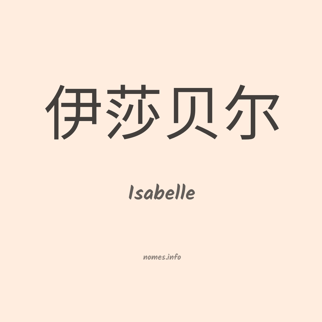 Isabelle em chinês