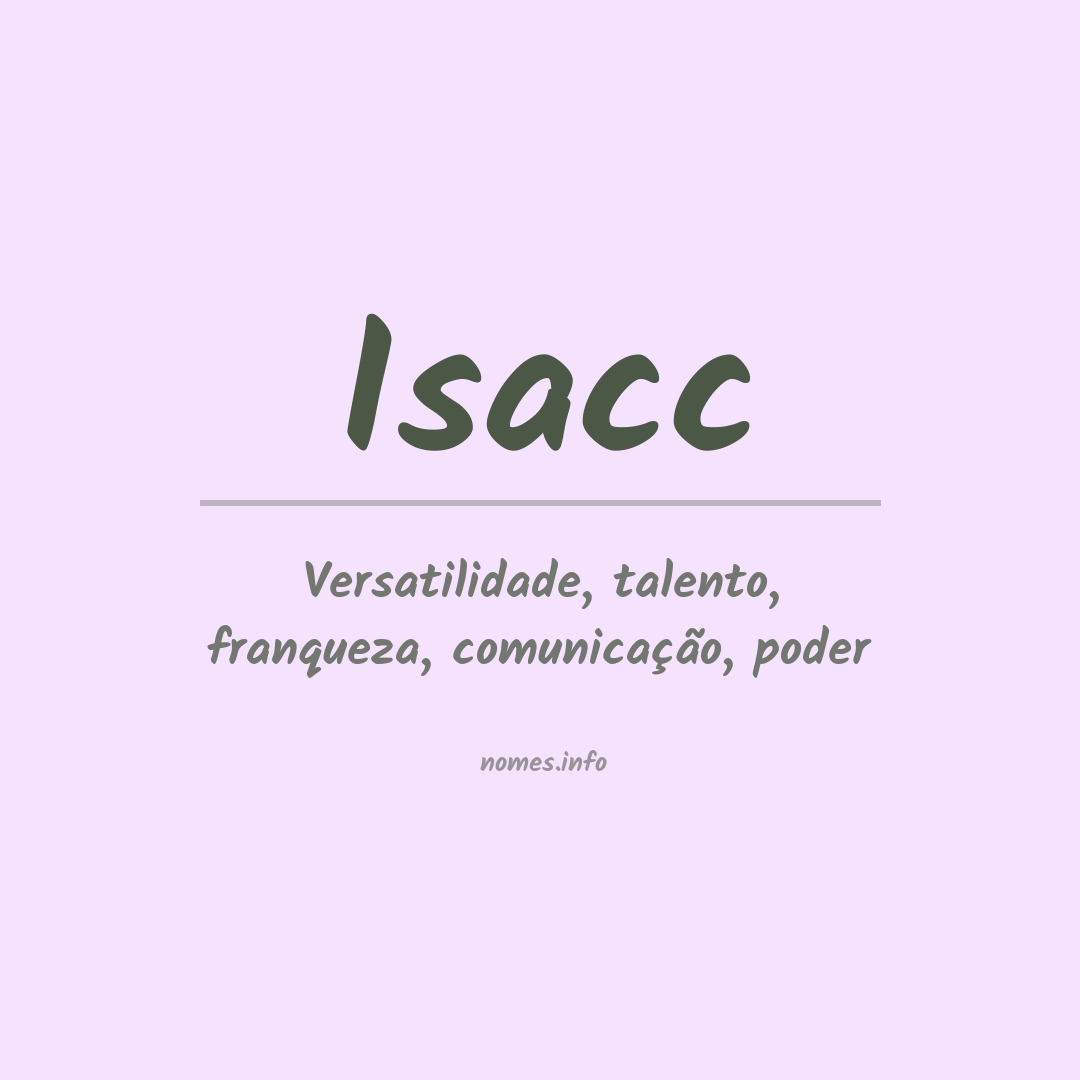 Significado do nome Isacc