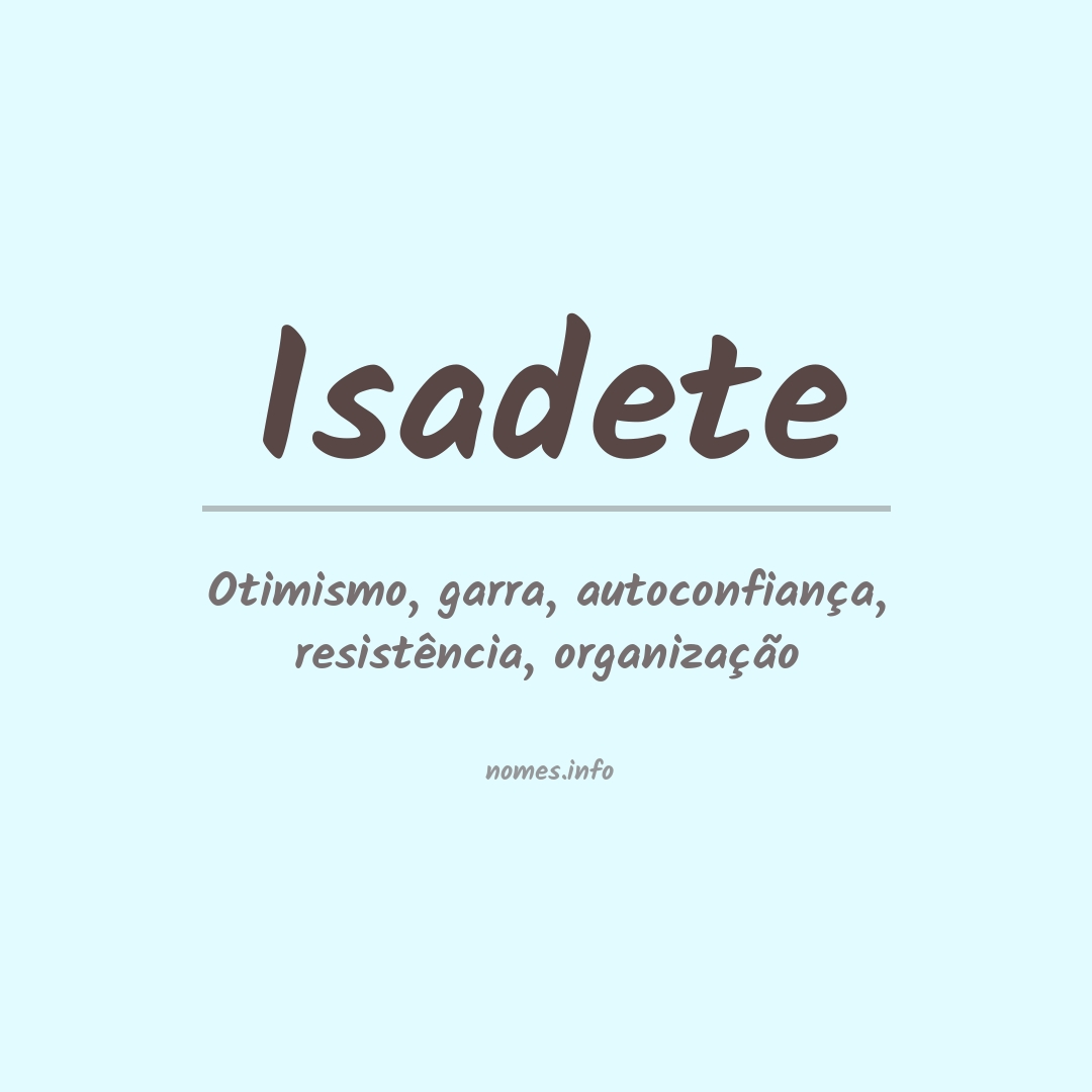 Significado do nome Isadete