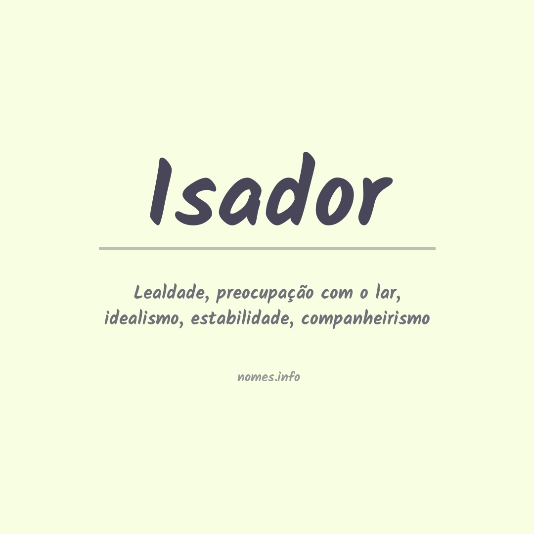 Significado do nome Isador