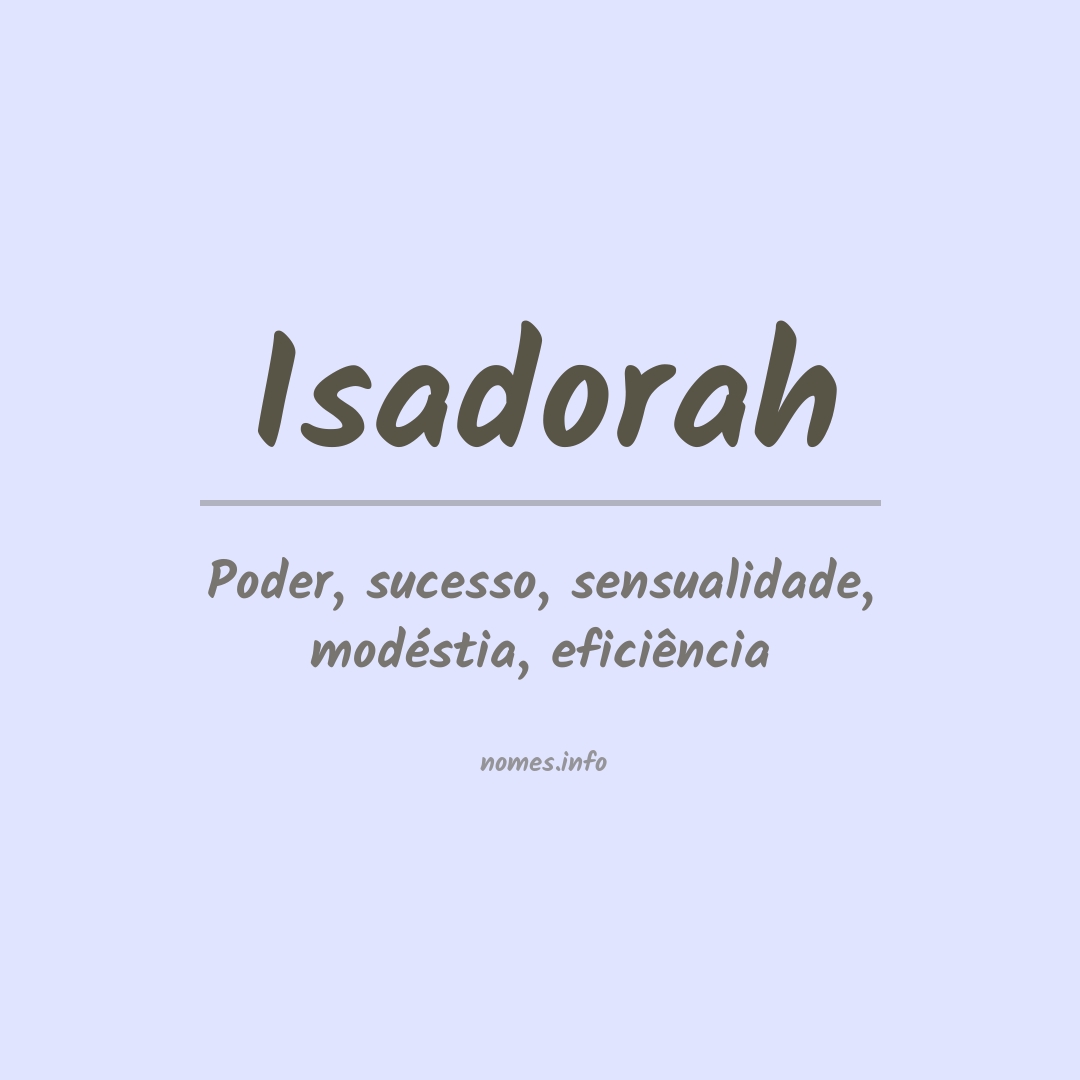 Significado do nome Isadorah
