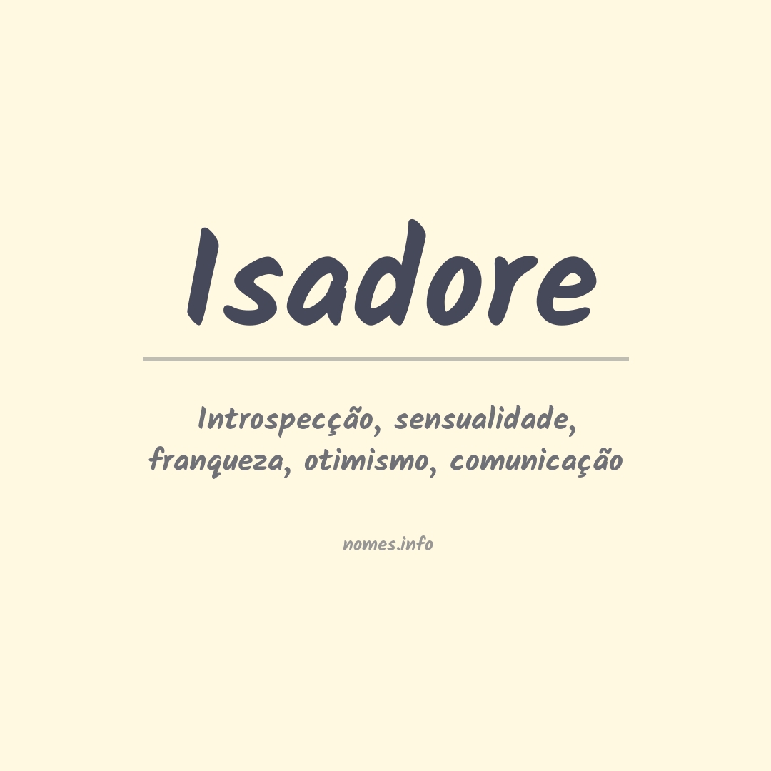 Significado do nome Isadore