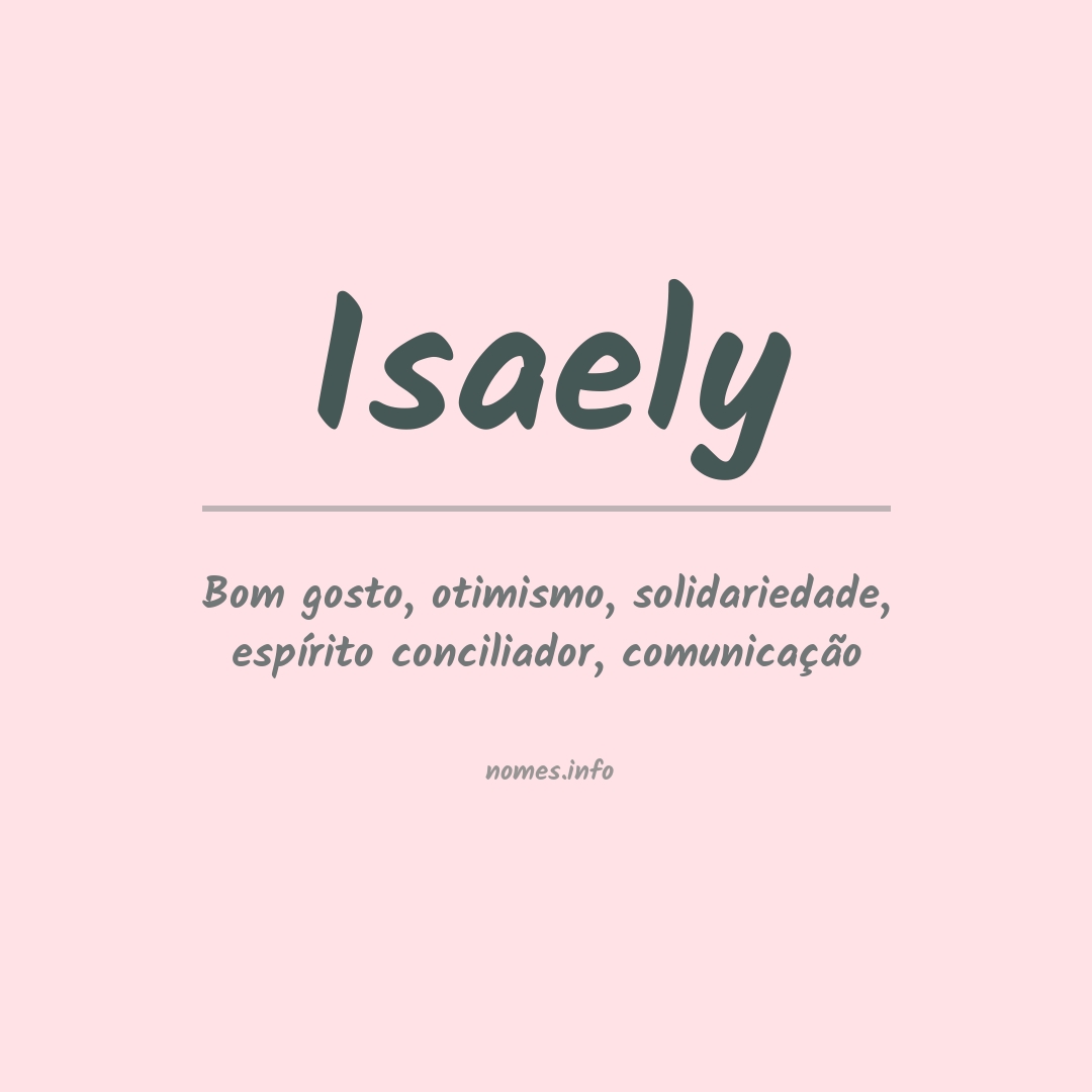 Significado do nome Isaely
