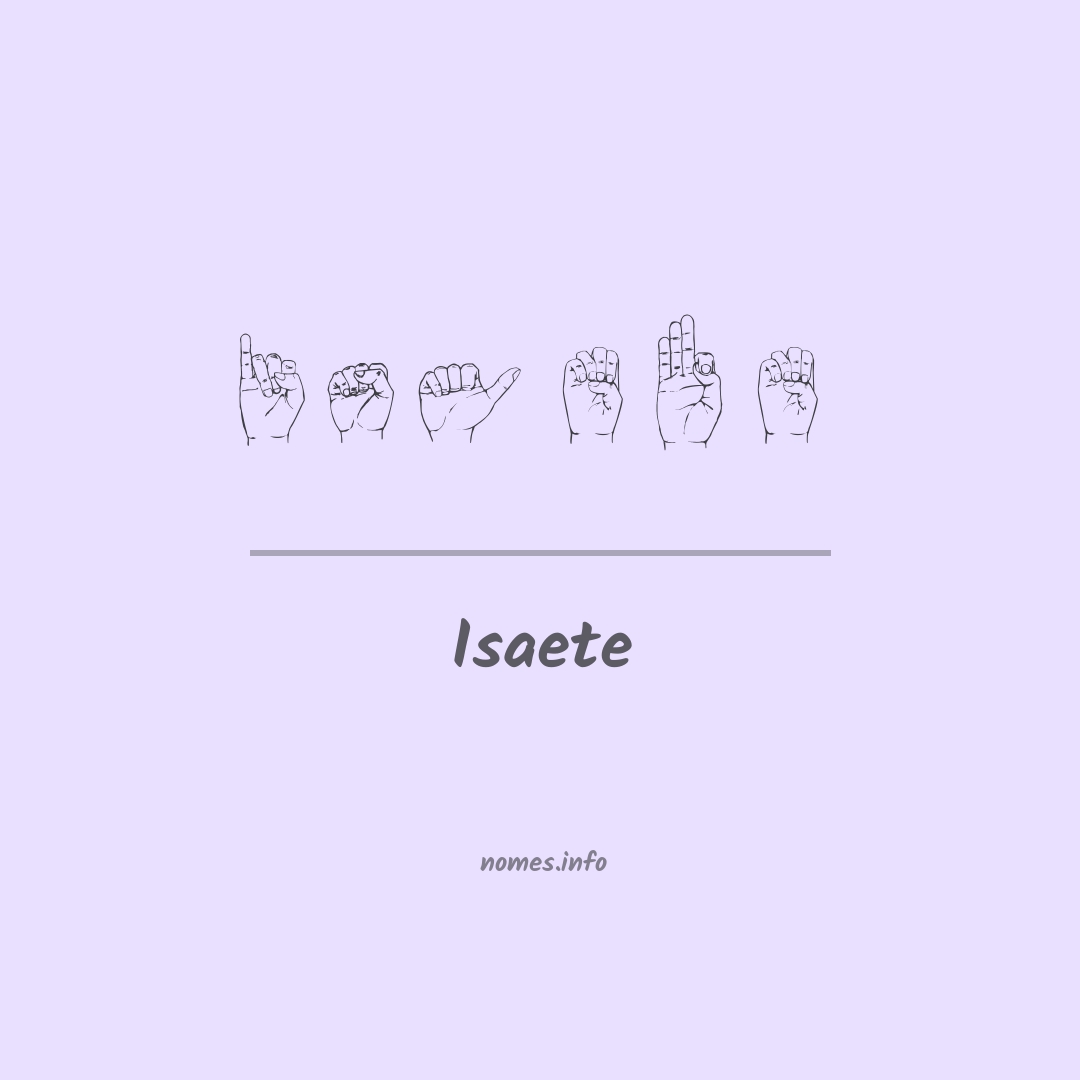 Isaete em Libras
