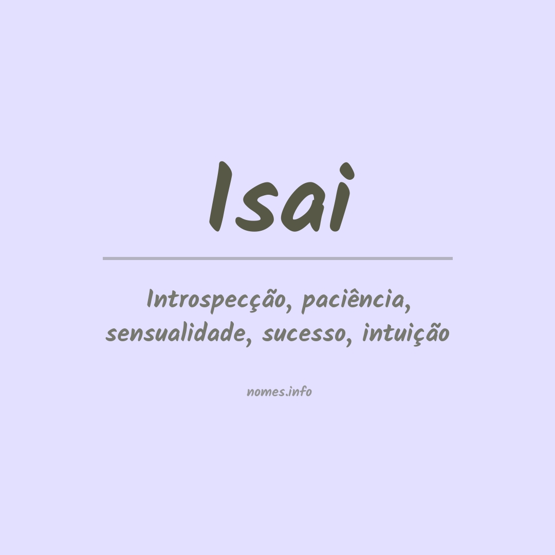 Significado do nome Isai