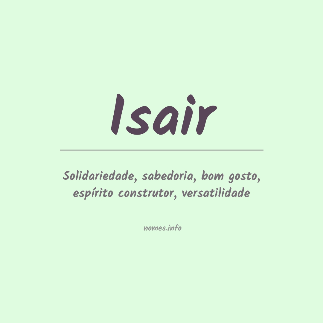 Significado do nome Isair