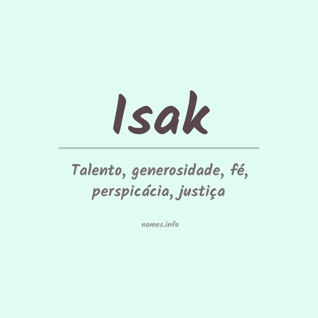 Significado do nome Isak