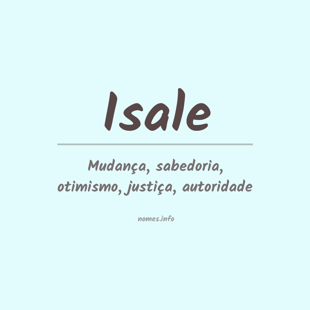 Significado do nome Isale