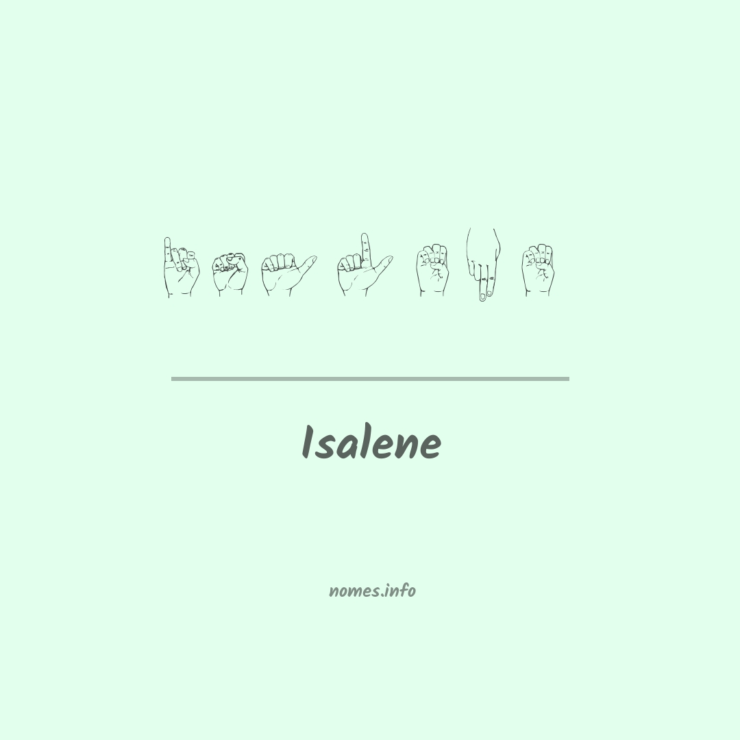 Isalene em Libras