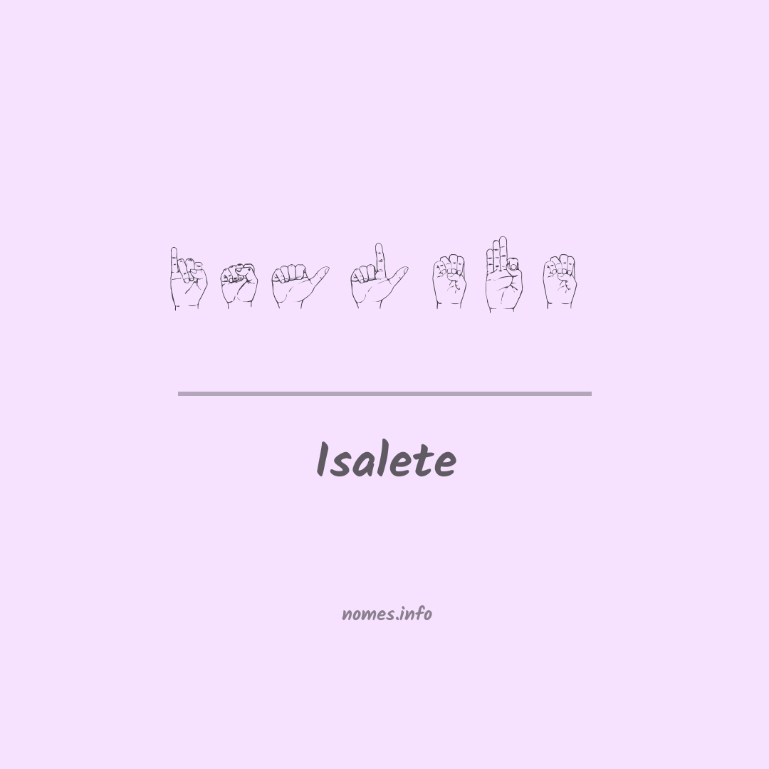Isalete em Libras