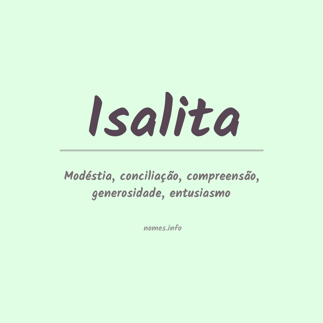 Significado do nome Isalita