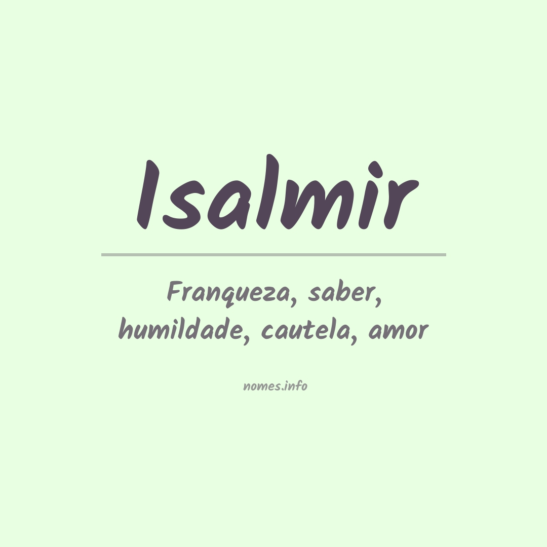 Significado do nome Isalmir
