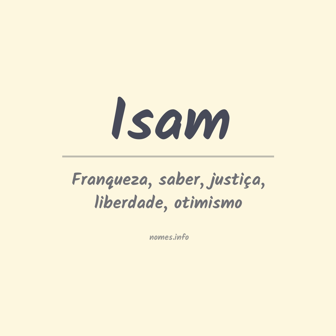 Significado do nome Isam