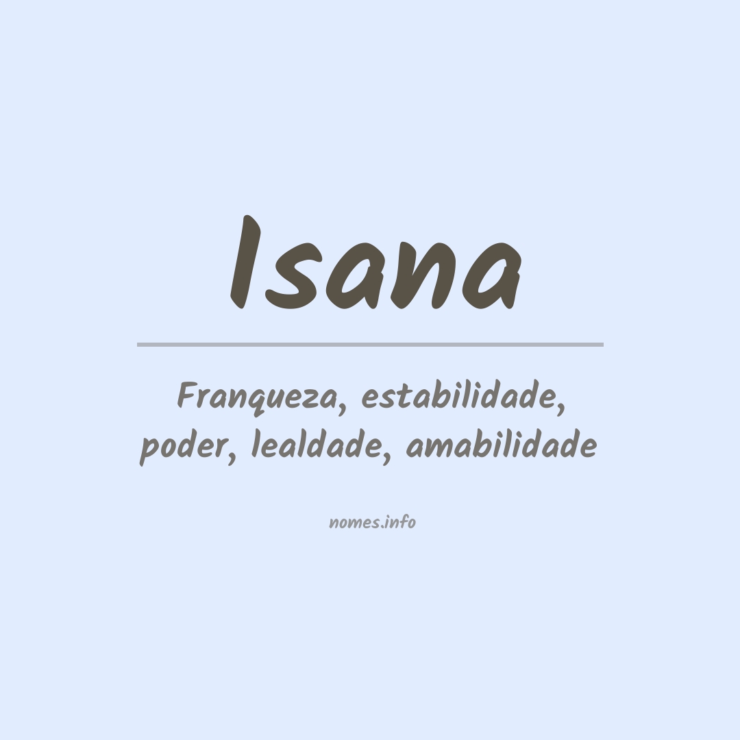 Significado do nome Isana