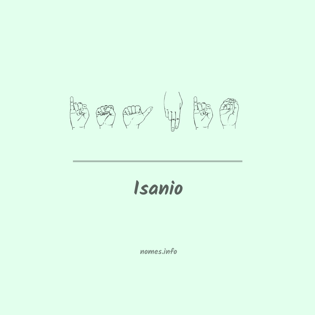 Isanio em Libras