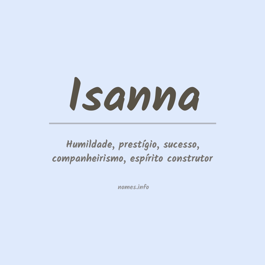 Significado do nome Isanna