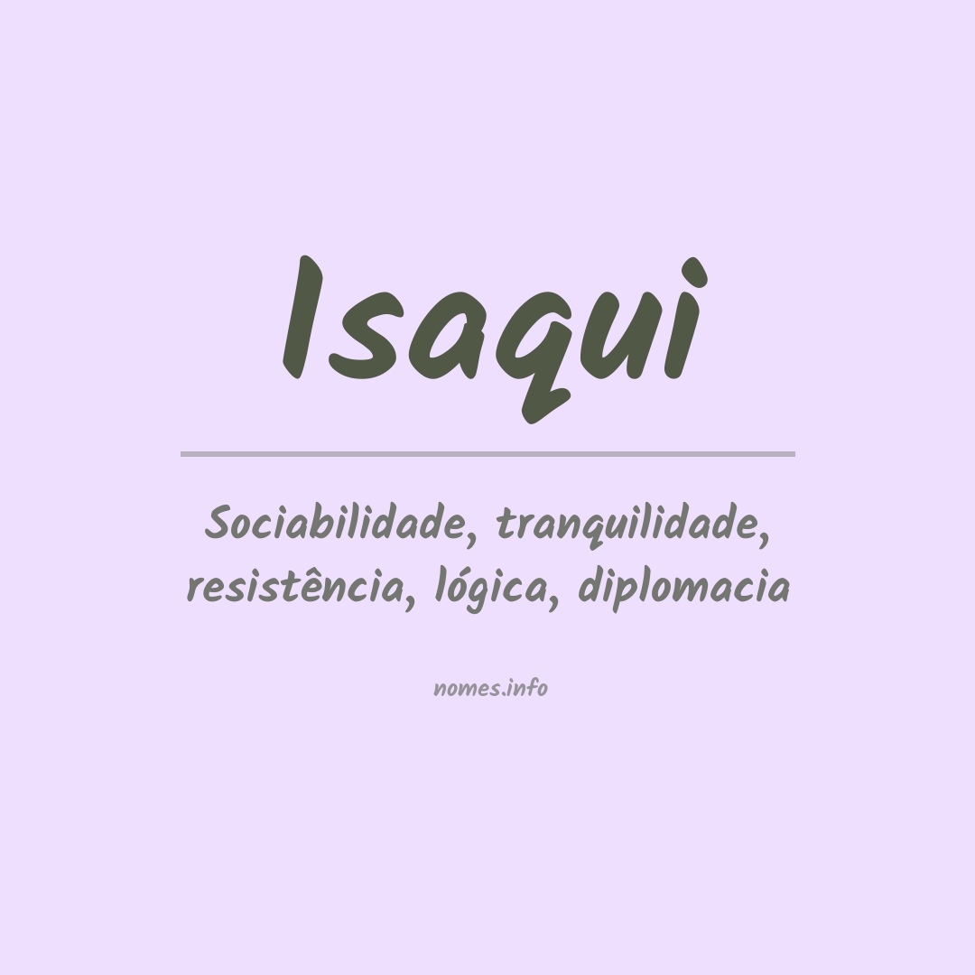 Significado do nome Isaqui