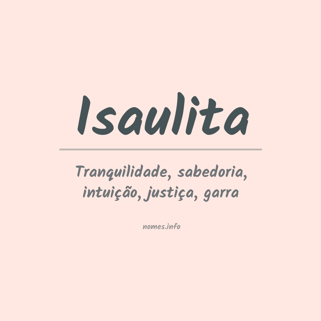 Significado do nome Isaulita