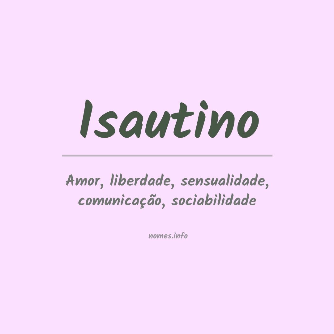 Significado do nome Isautino