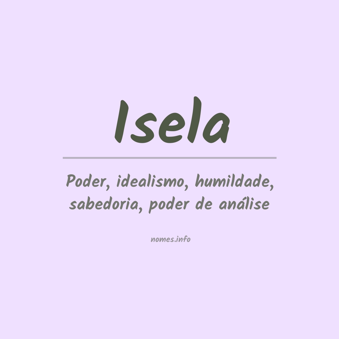 Significado do nome Isela