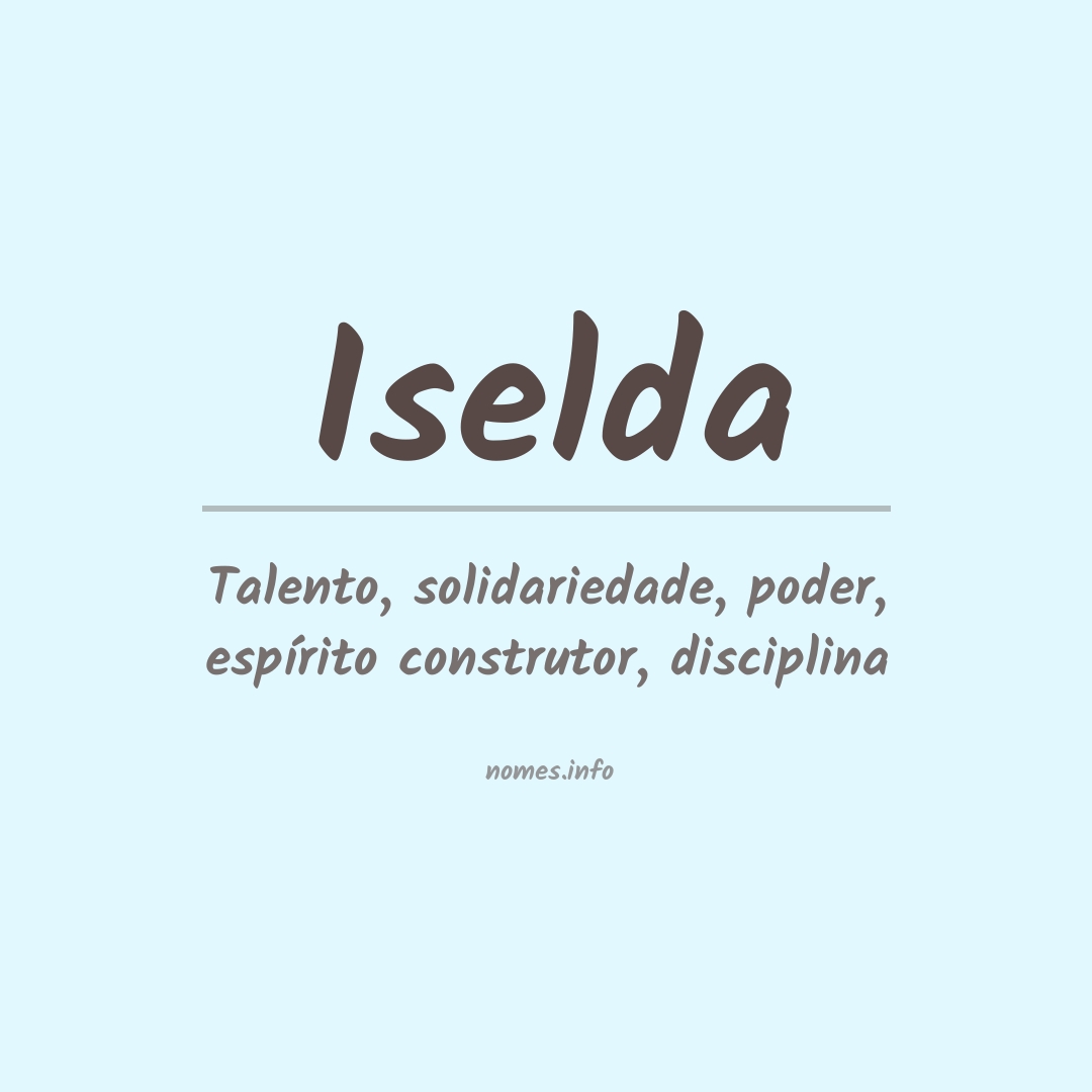Significado do nome Iselda