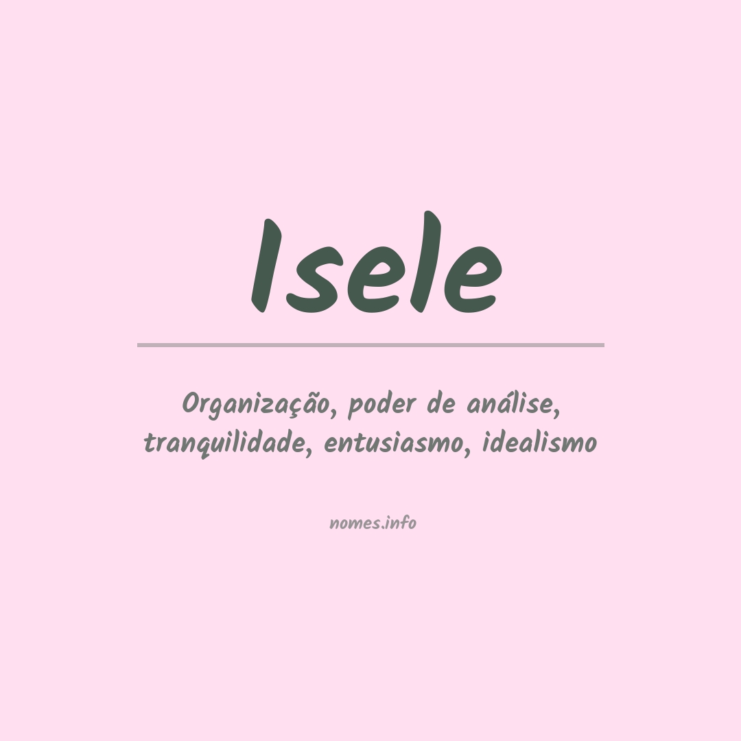 Significado do nome Isele