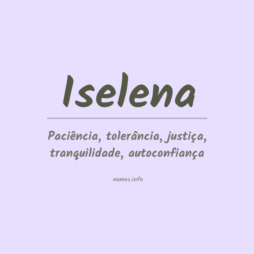 Significado do nome Iselena