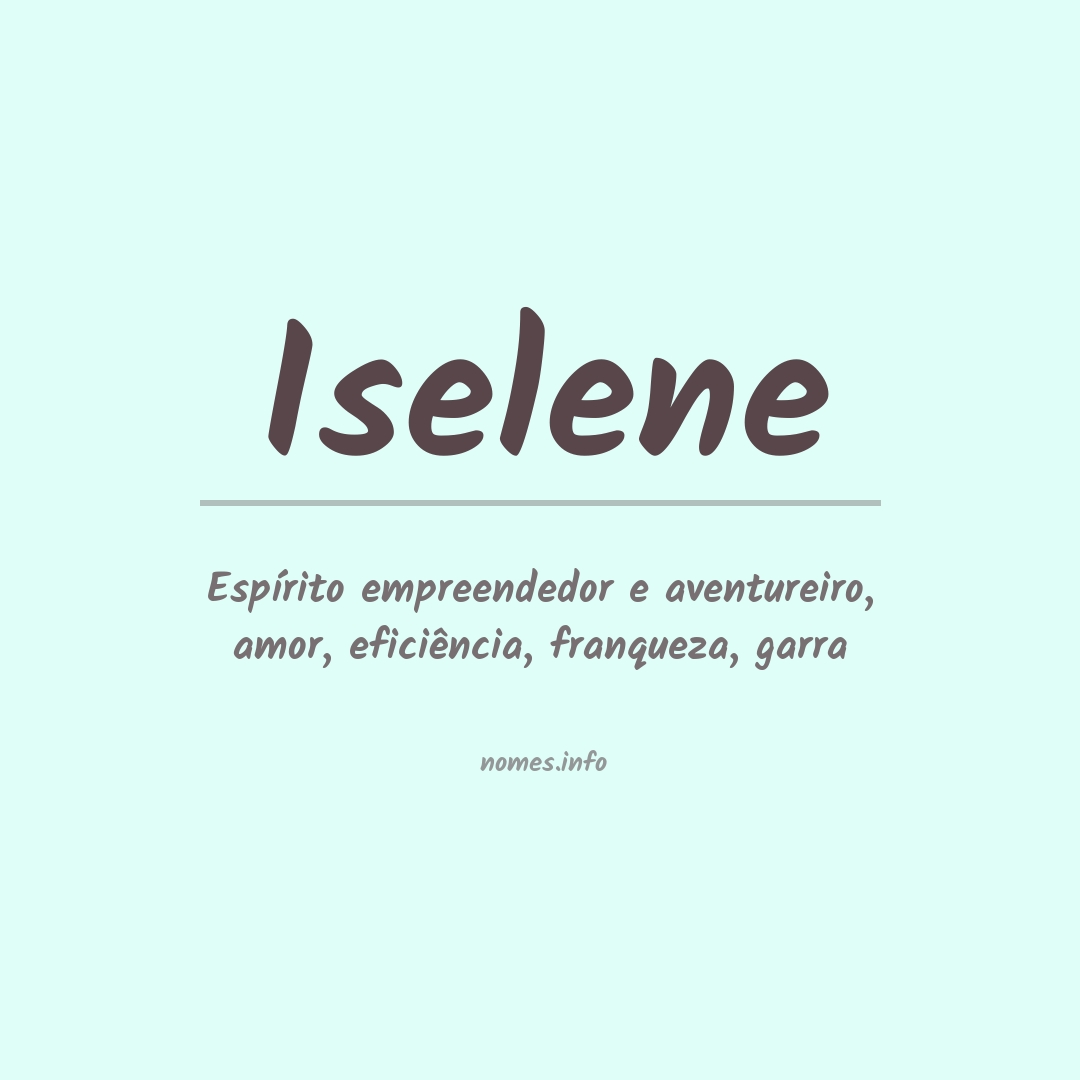 Significado do nome Iselene