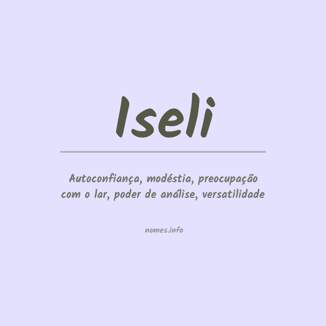 Significado do nome Iseli