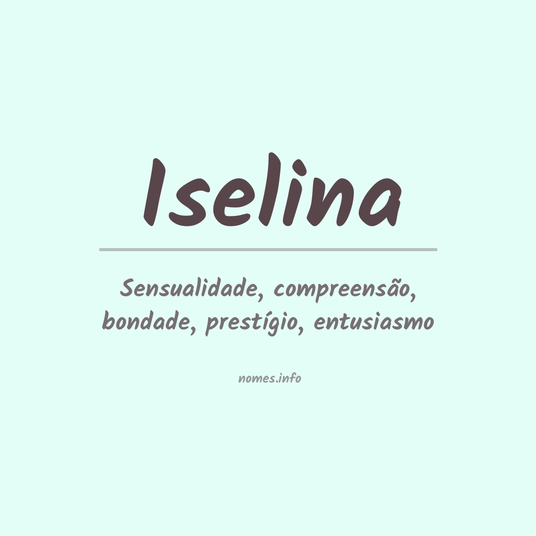 Significado do nome Iselina