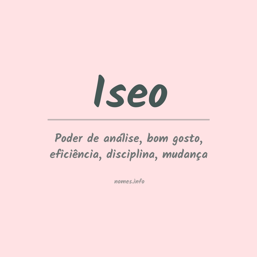 Significado do nome Iseo