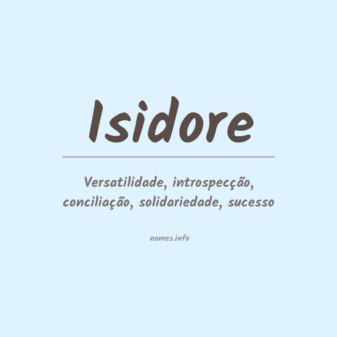 Significado do nome Isidore