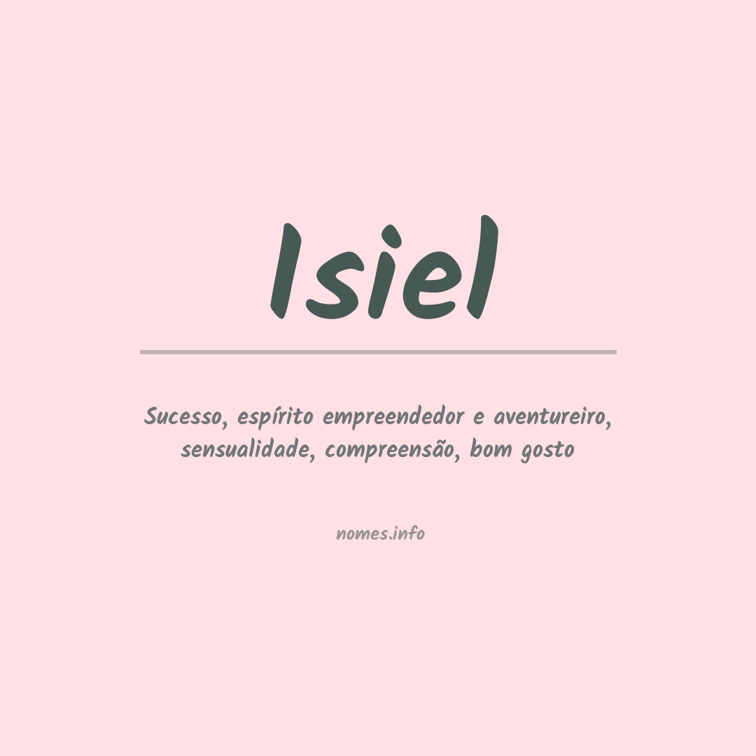 Significado do nome Isiel