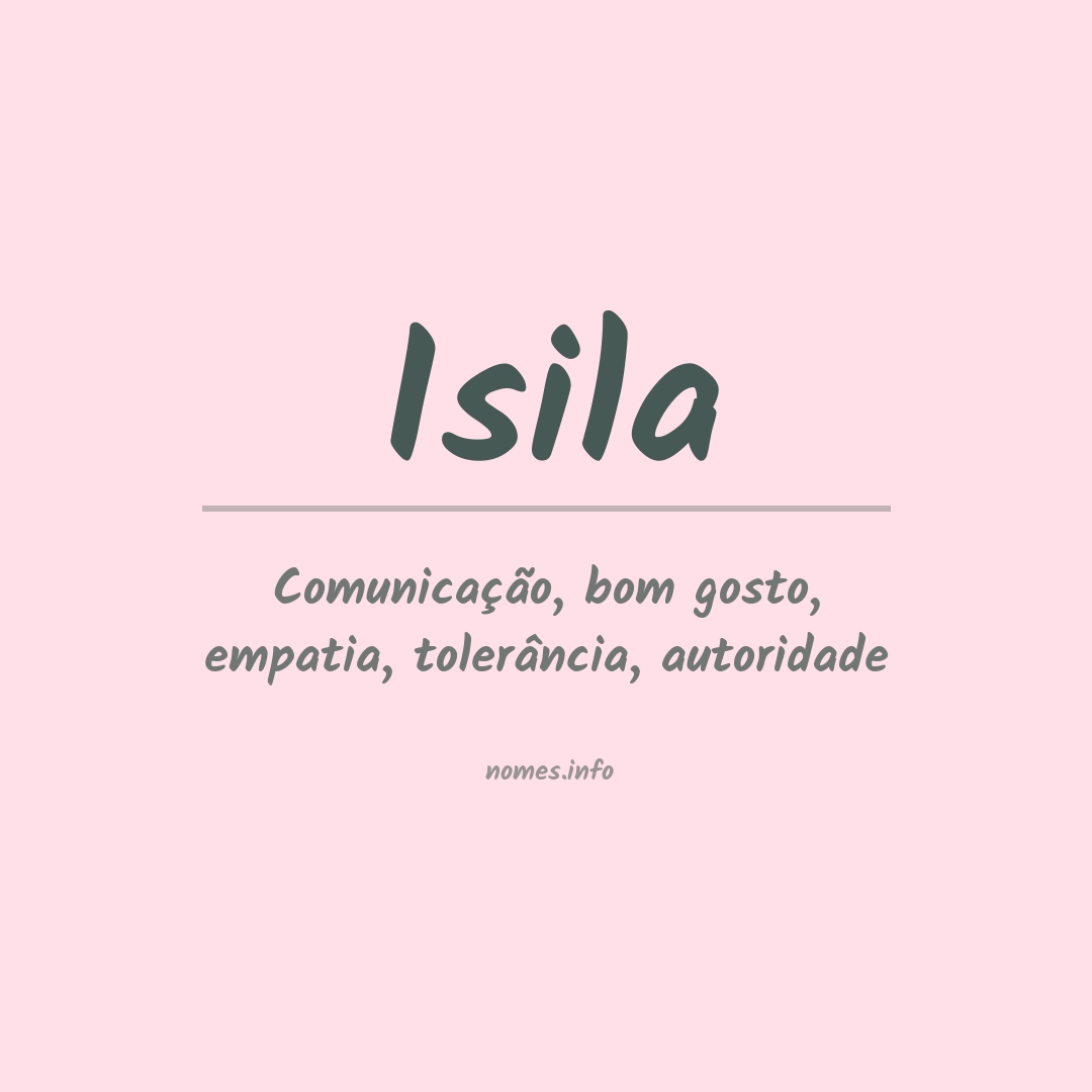 Significado do nome Isila