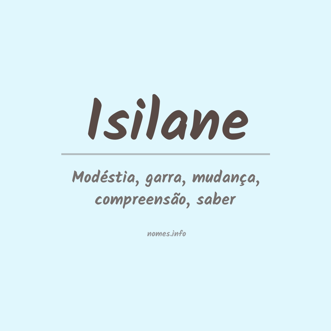 Significado do nome Isilane