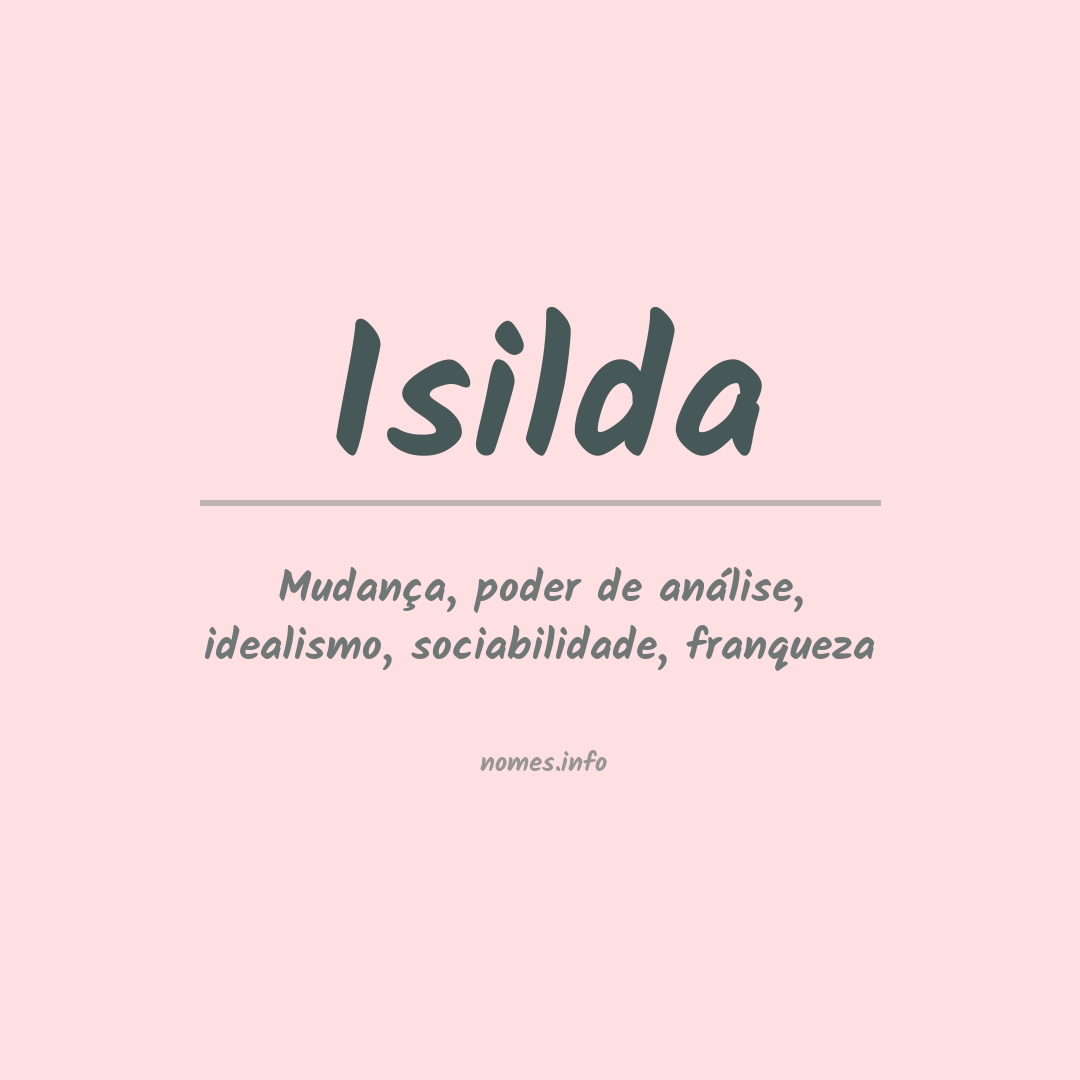 Significado do nome Isilda