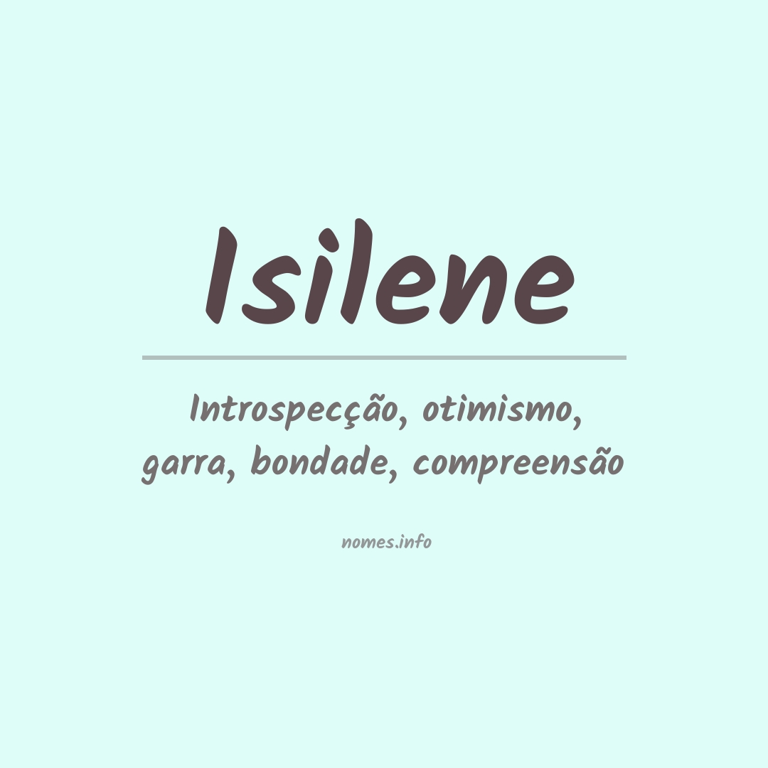 Significado do nome Isilene