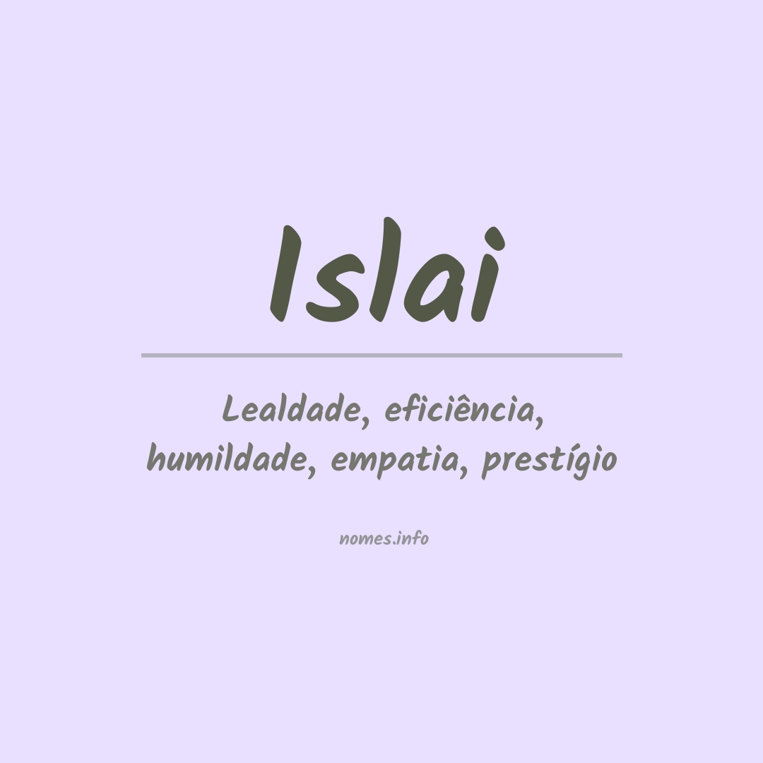 Significado do nome Islai