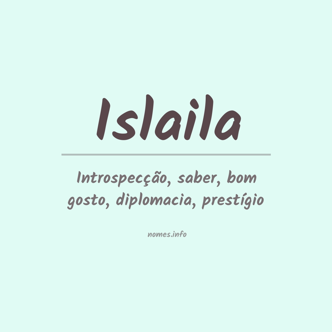 Significado do nome Islaila