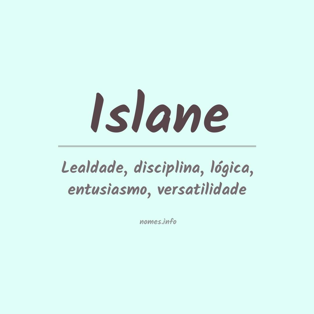 Significado do nome Islane