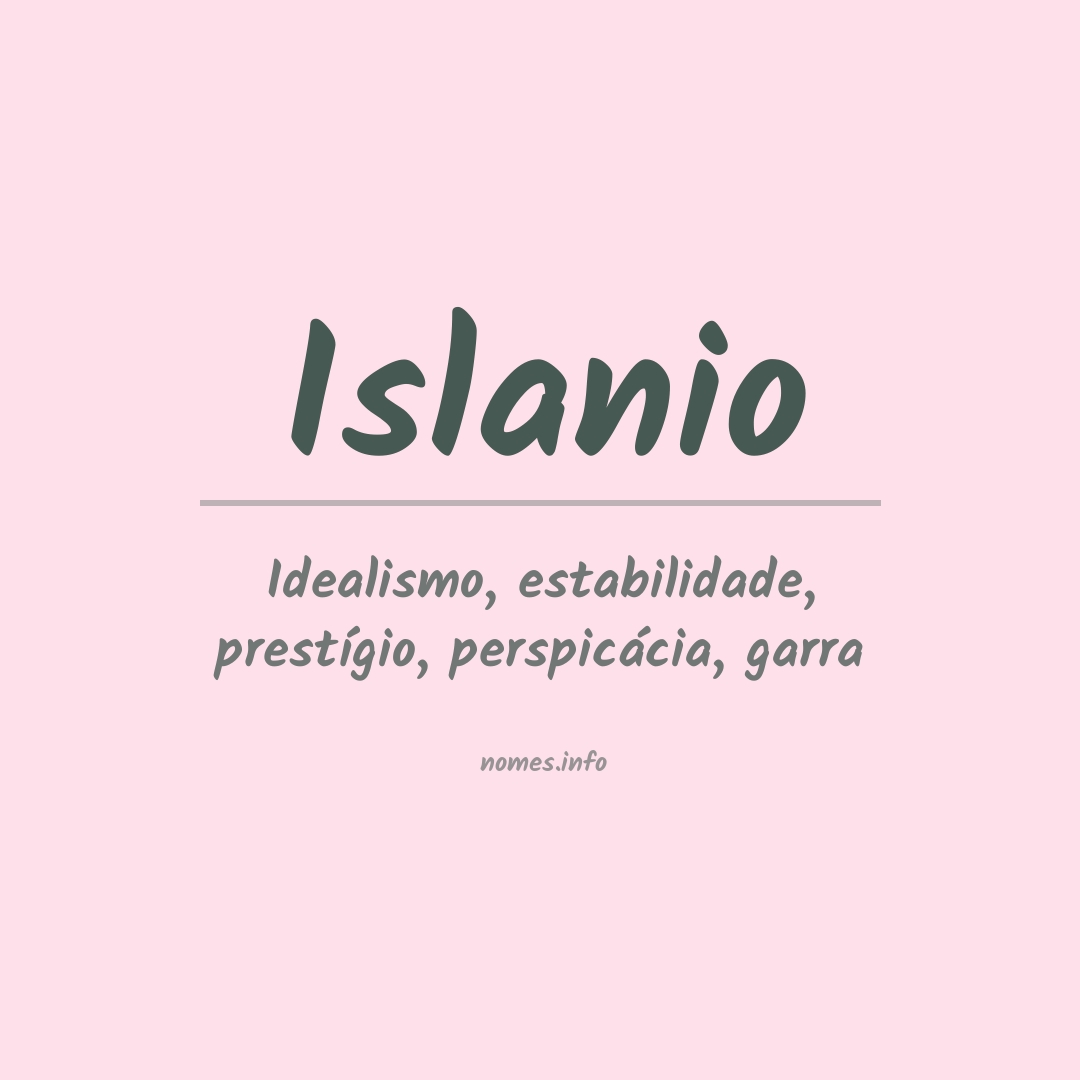 Significado do nome Islanio