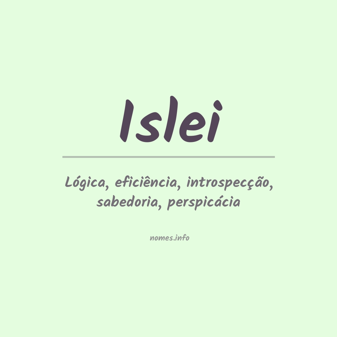 Significado do nome Islei