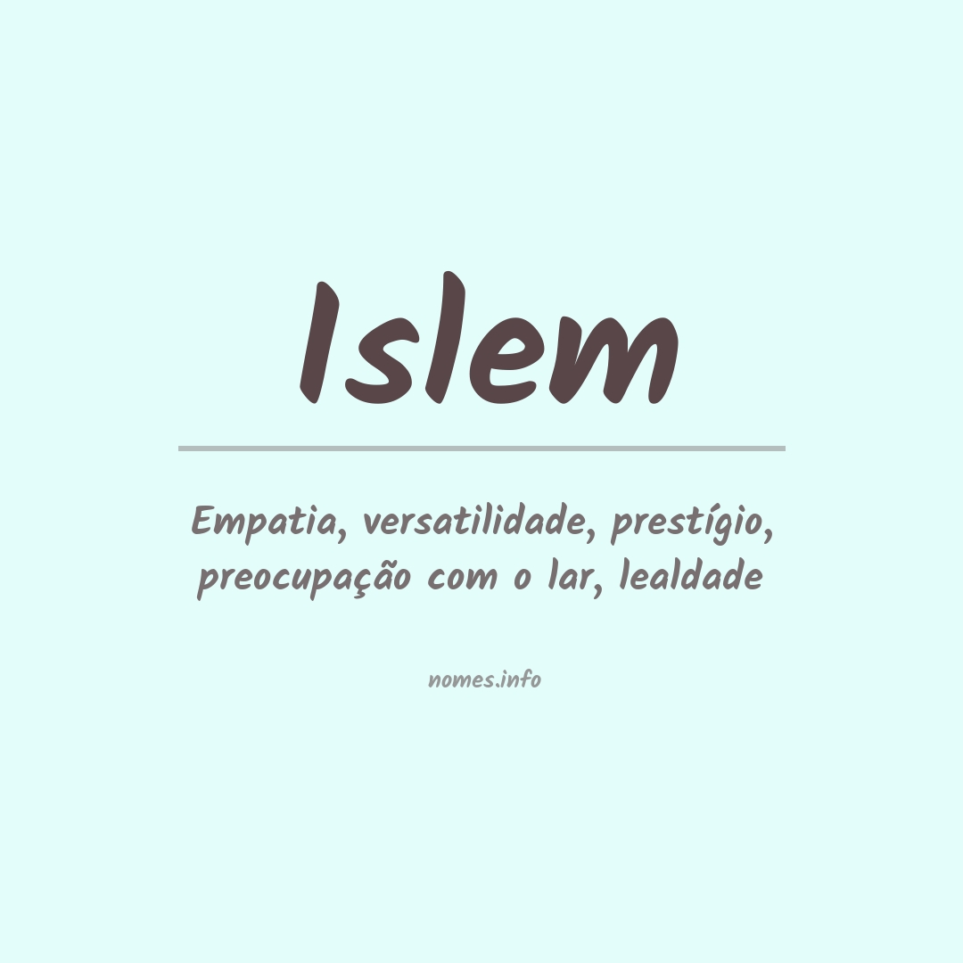 Significado do nome Islem