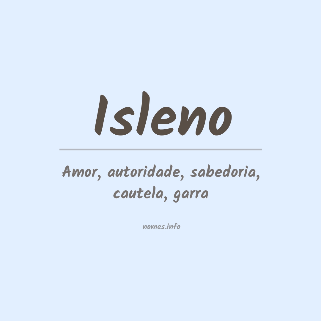 Significado do nome Isleno